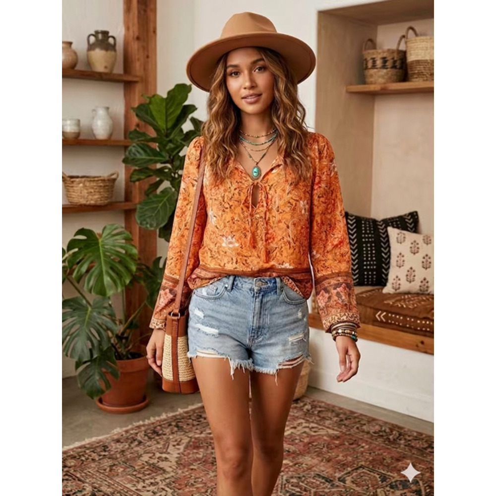 The "Solstice Surf" Boho Top - Large - Picture 2 of 6
